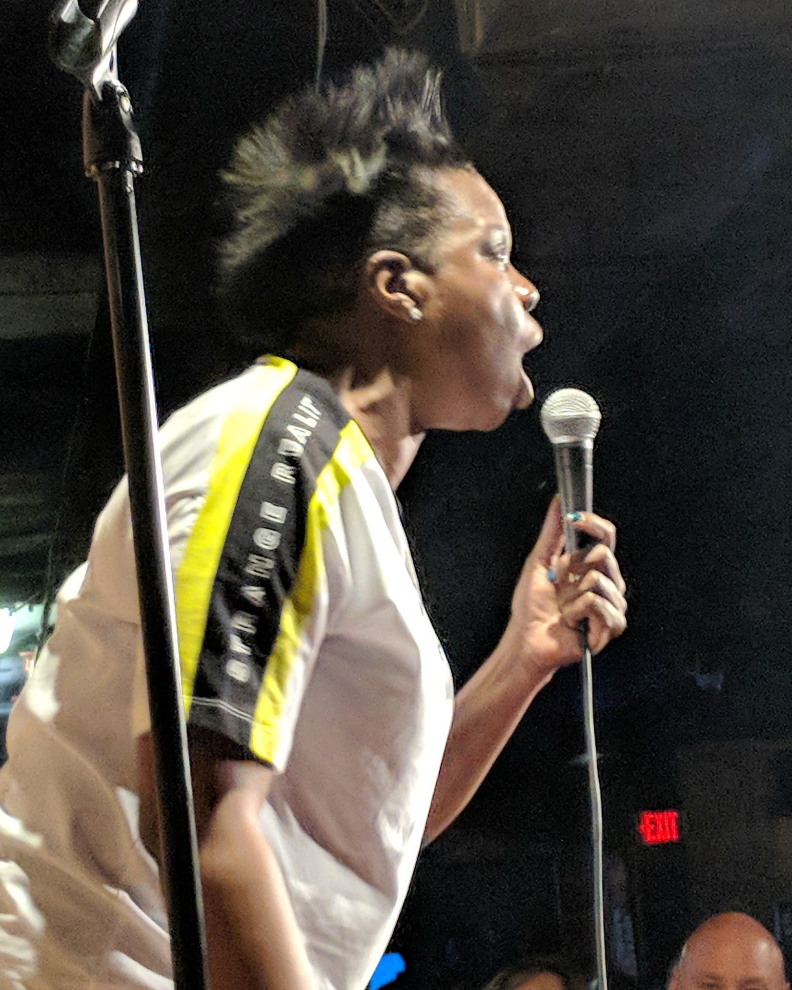 Leslie Jones performing on tour